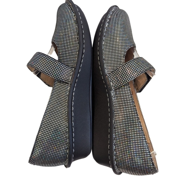 Alegria Feliz Black Silver Prism Mary Jane Comfort  Women Size EU 37 US Size 7 - Picture 3 of 8